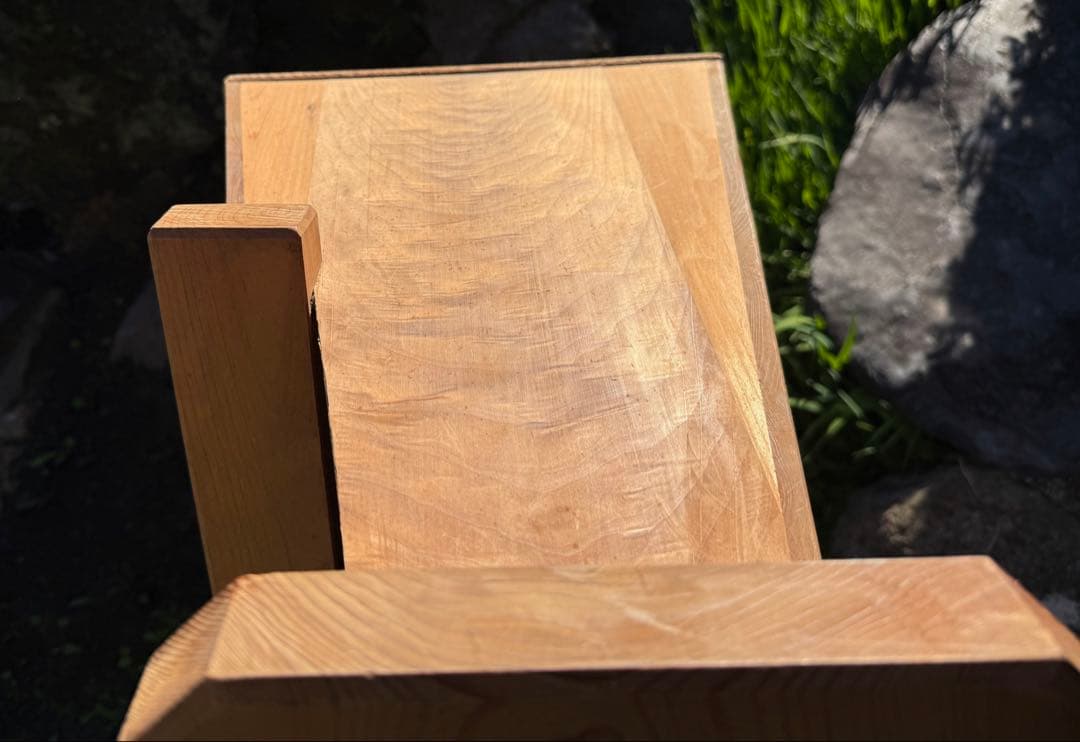 ひ*び様 昭和レトロ　京都ヴィンテージ　踏み台　木製　脚立Fumidai Ste