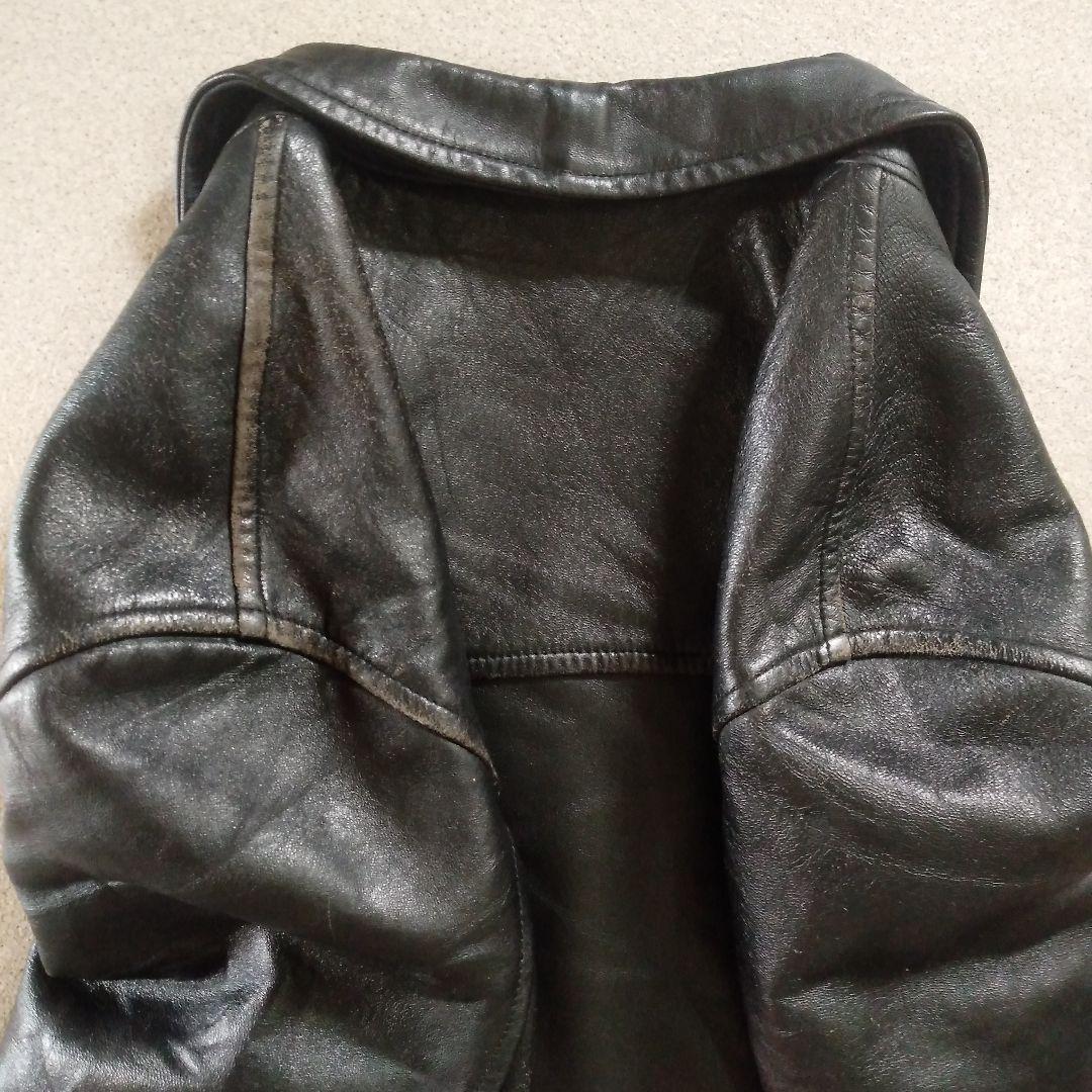 希少70s Vintage フランス軍 カーコート レザージャケット ミリタリー