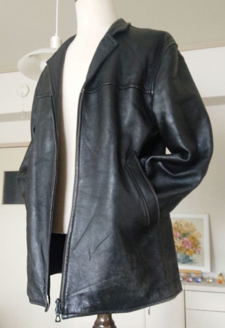 希少70s Vintage フランス軍 カーコート レザージャケット ミリタリー