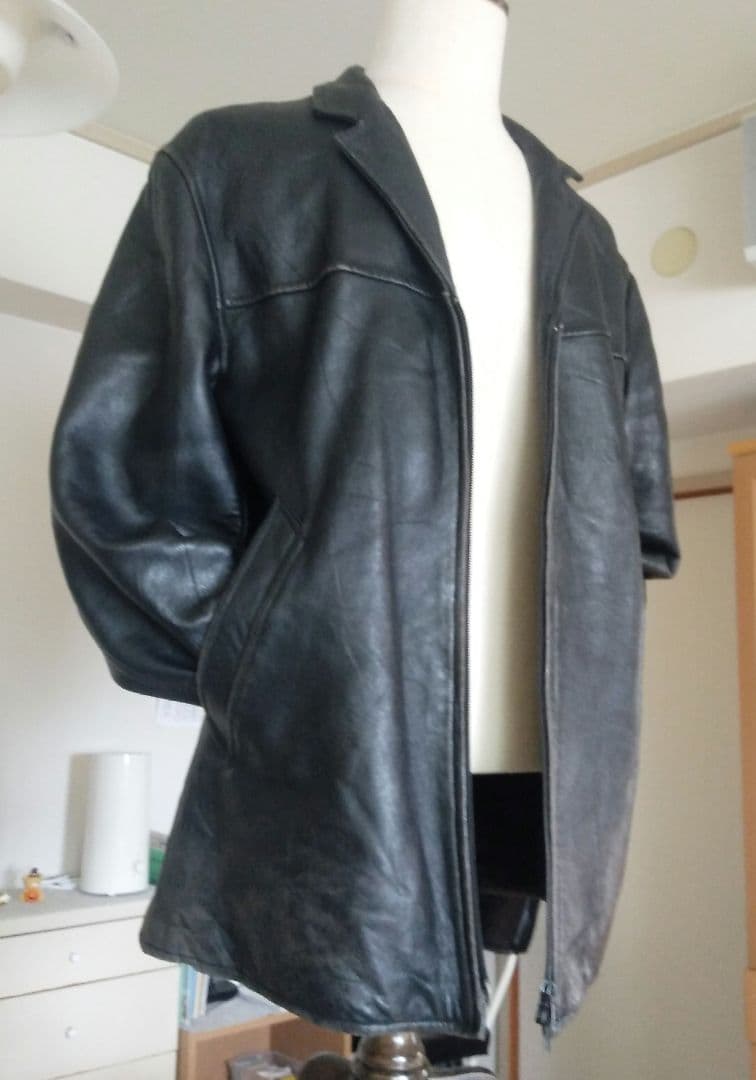 希少70s Vintage フランス軍 カーコート レザージャケット ミリタリー