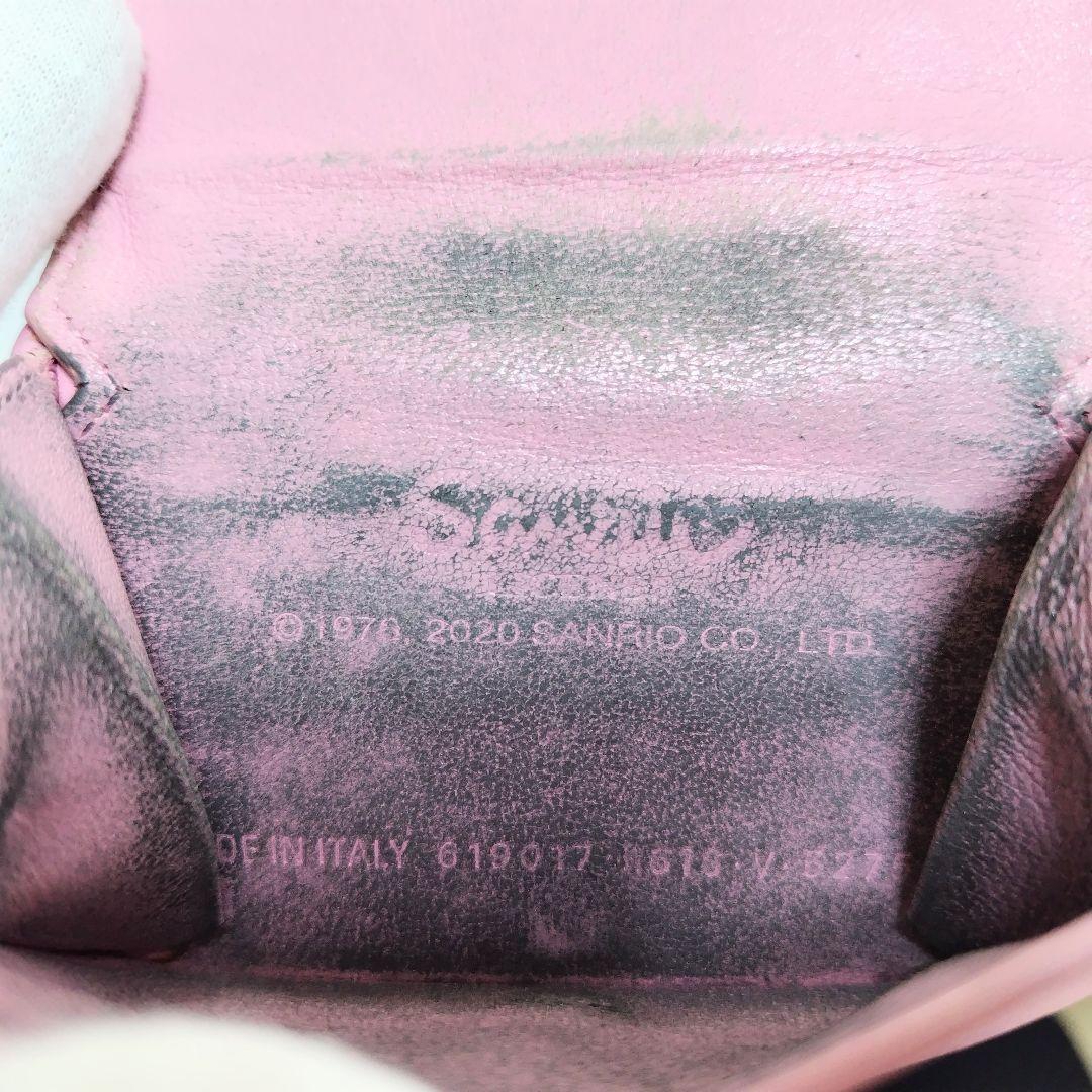 激レア美品✨バレンシアガ◇サンリオキティコラボ三つ折り財布　シルバー金具ピンク
