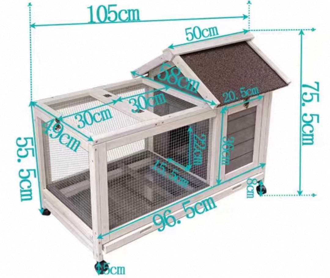 うさぎ木製大型ゲージ