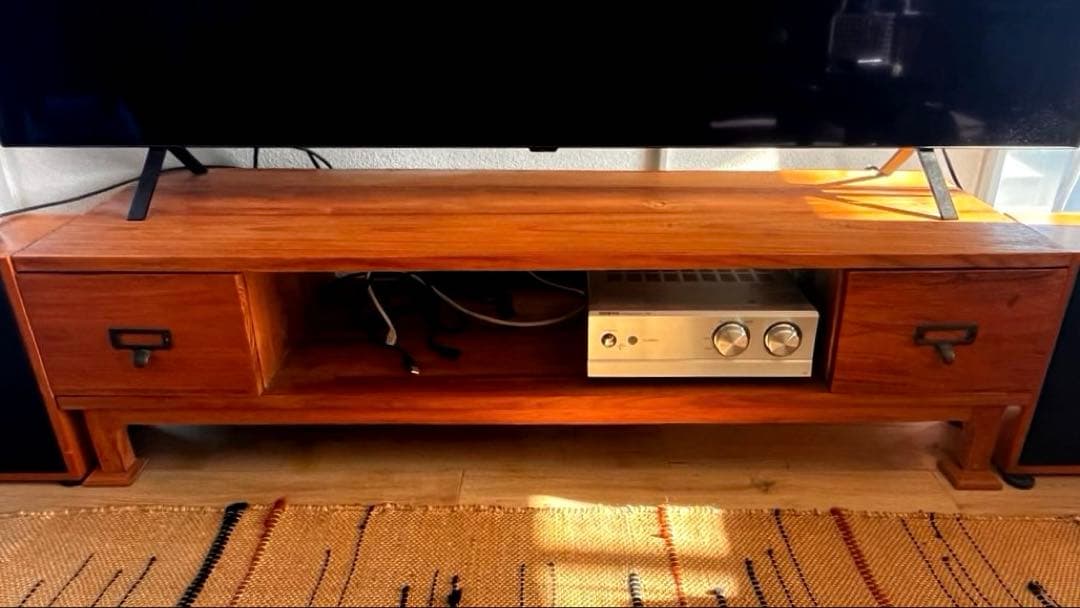 テレビボード 北欧デザイン チーク 無垢材