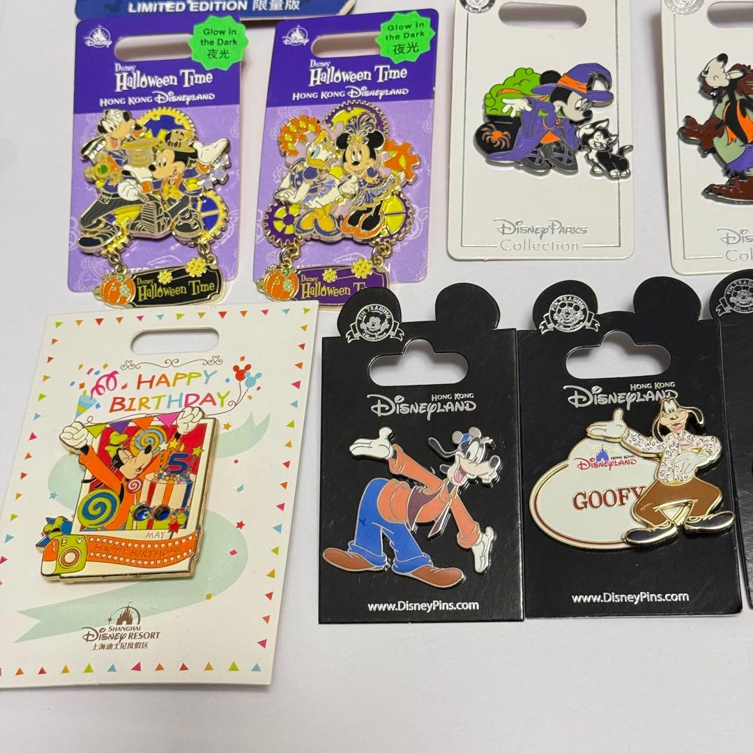 海外ディズニー ピンバッジ ピンバッチ 香港 上海 ミッキー ミニー グーフィー