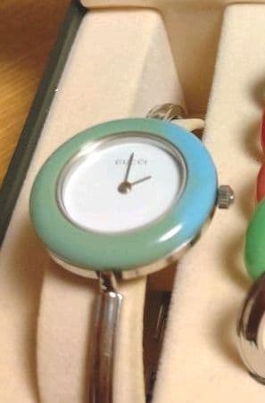 時計　GUCCI　グッチ　バングル　シルバー　交換ベゼル　10本