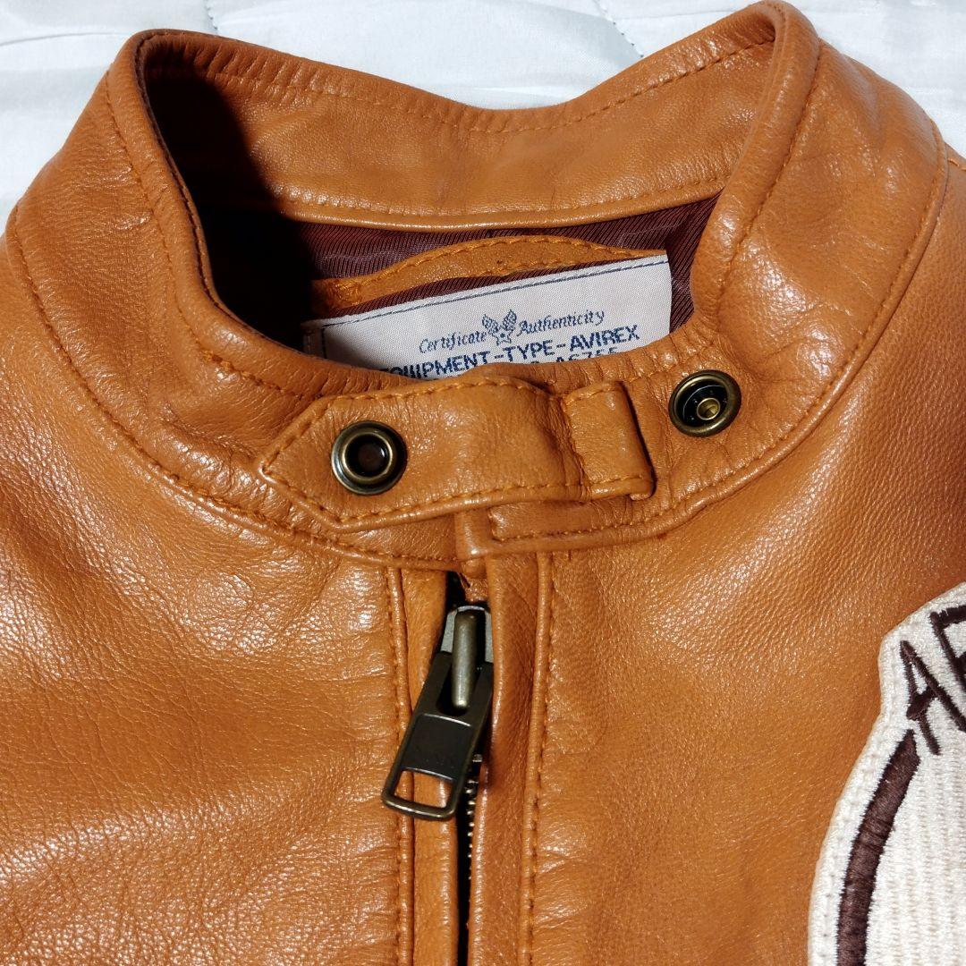 AVIREX パッチ レザージャケット ライダースジャケット アヴィレックス