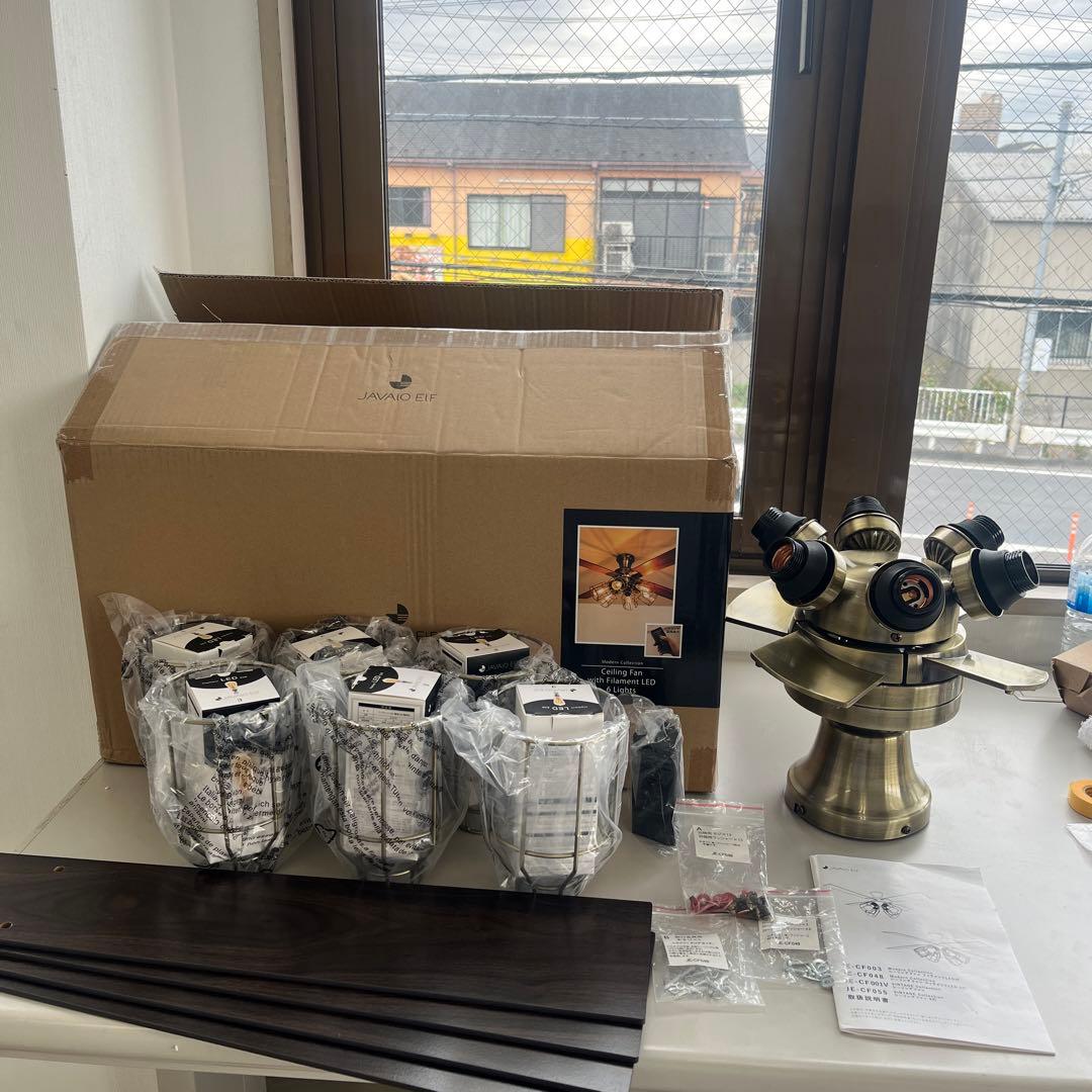 JAVALO ELF シーリングファン 6灯 LED JE-CF048