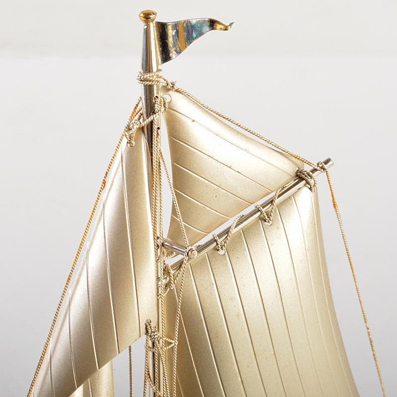 三越謹製　銀製　銀帆船　ヨット　約51g　置物　共箱　M　R7467B