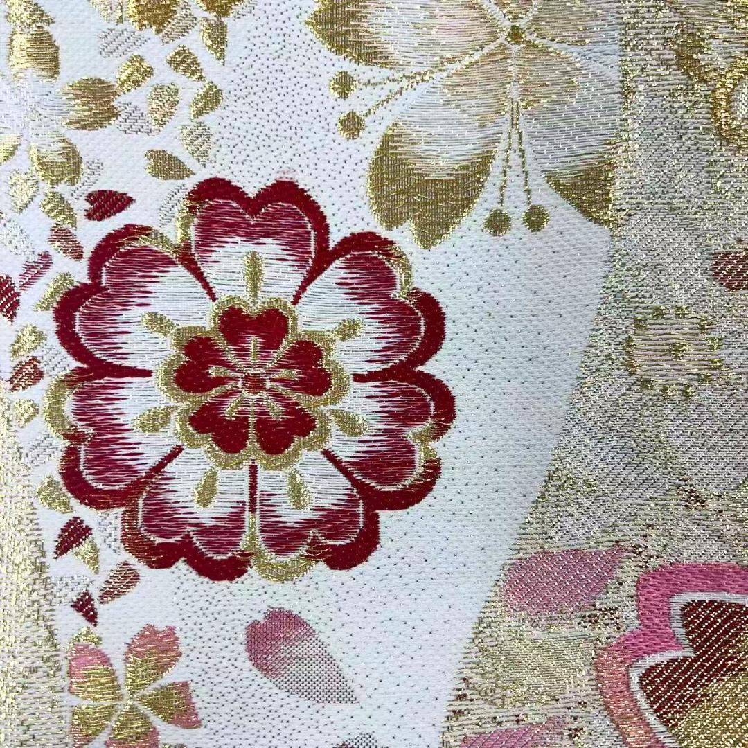 ※【美品】 振袖セット 成人式 正絹 古典柄 振袖 ピンク *131 ●