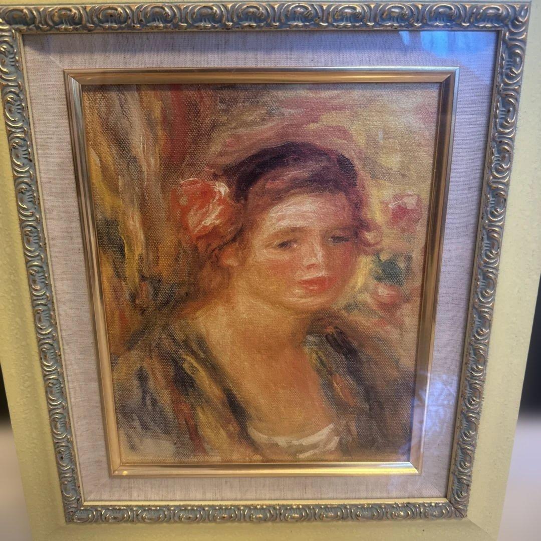 【即日発送】絵画 人物画 女性肖像画 額縁付き インテリア 家具