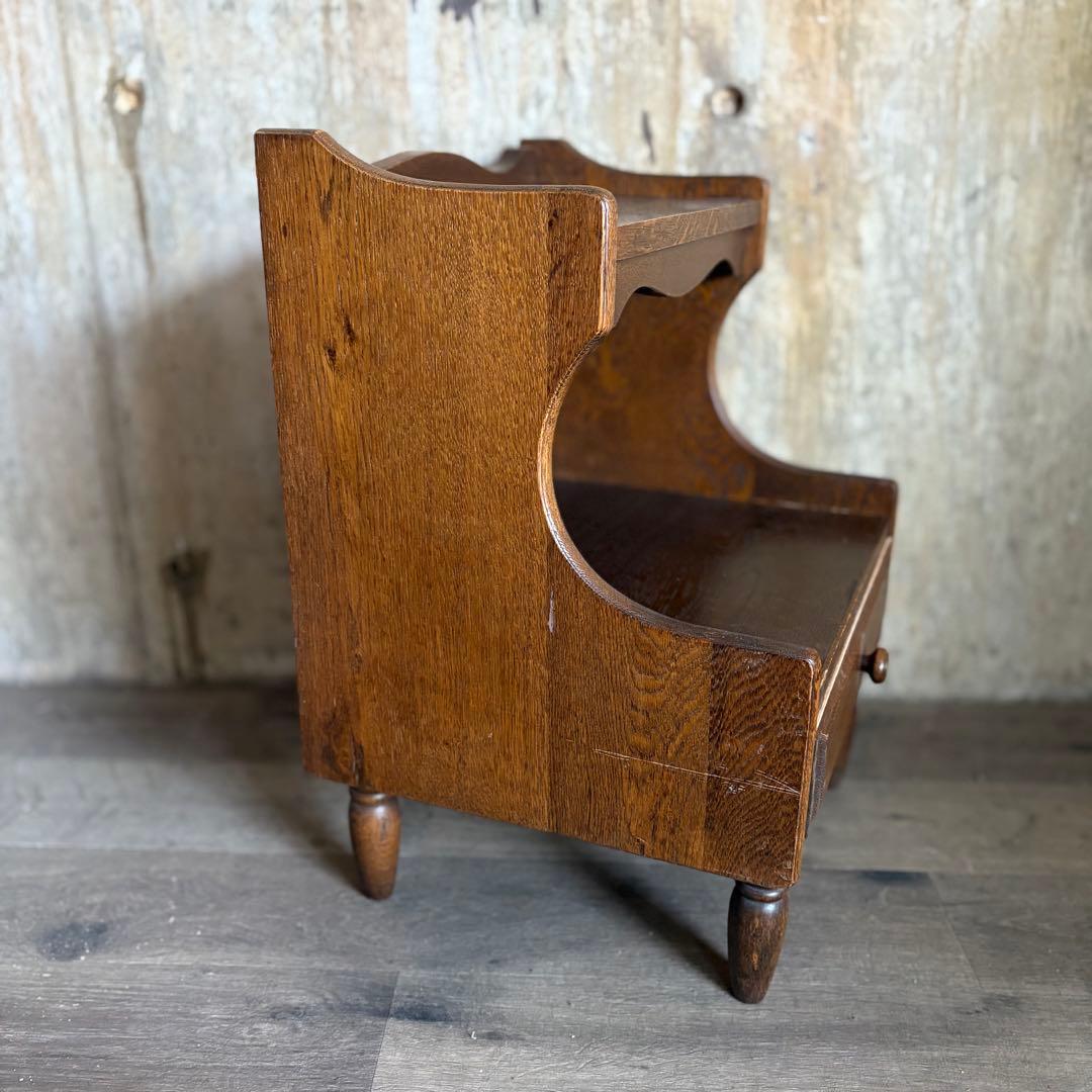 ヴィンテージ　ベッドサイド　ミニラック　オーク　無垢材