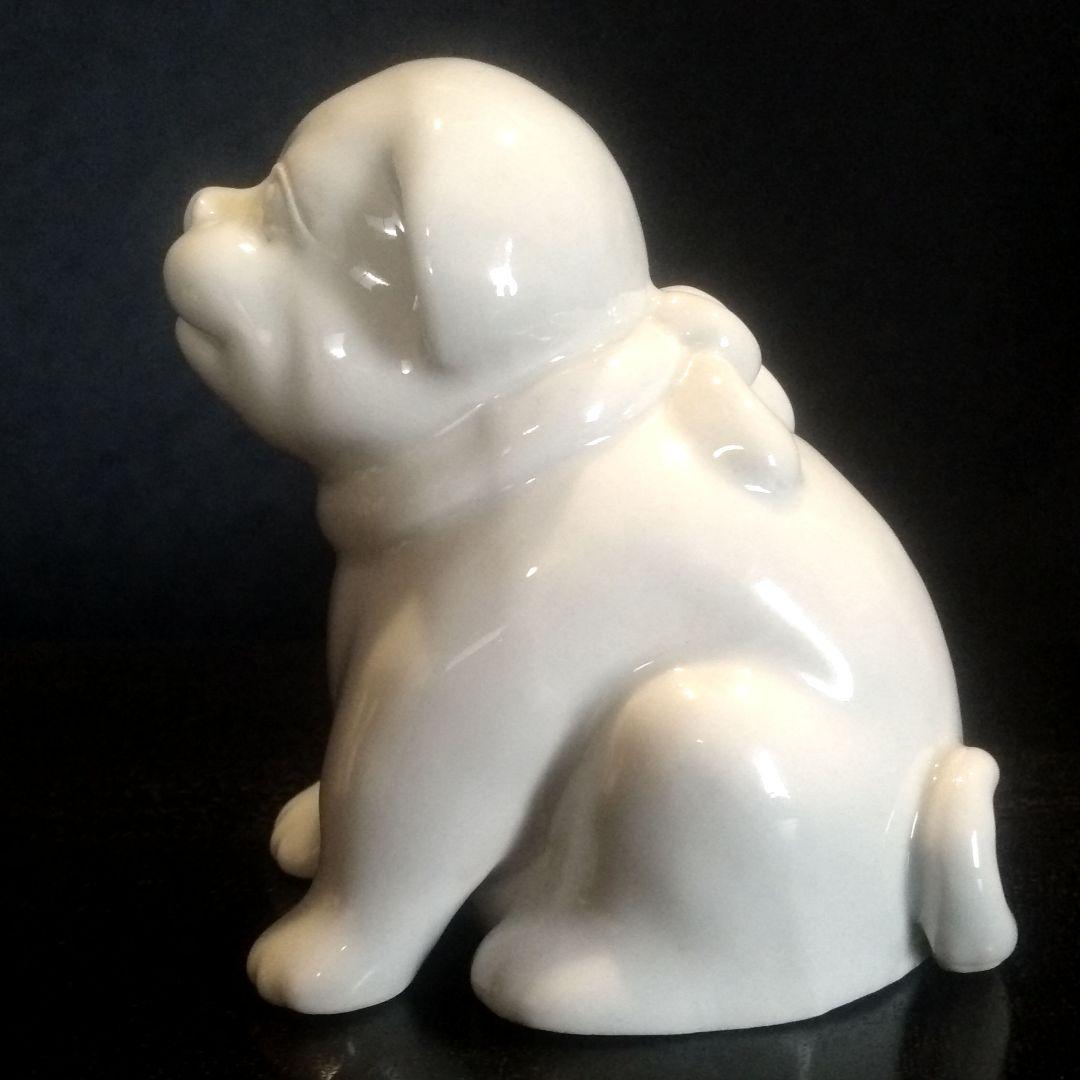 海を渡り、英国で百年以上座り続けた仔犬A正面！明治～大正期 平戸焼古伊万里九谷猫