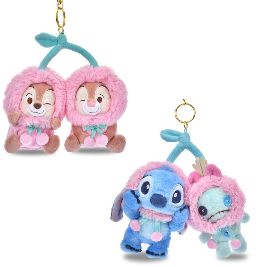 スティッチ＆スクランプ チップ＆デール ぬいぐるみキーホルダー・キーチェーン