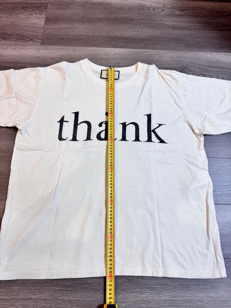 thankプリント Tシャツ gucci