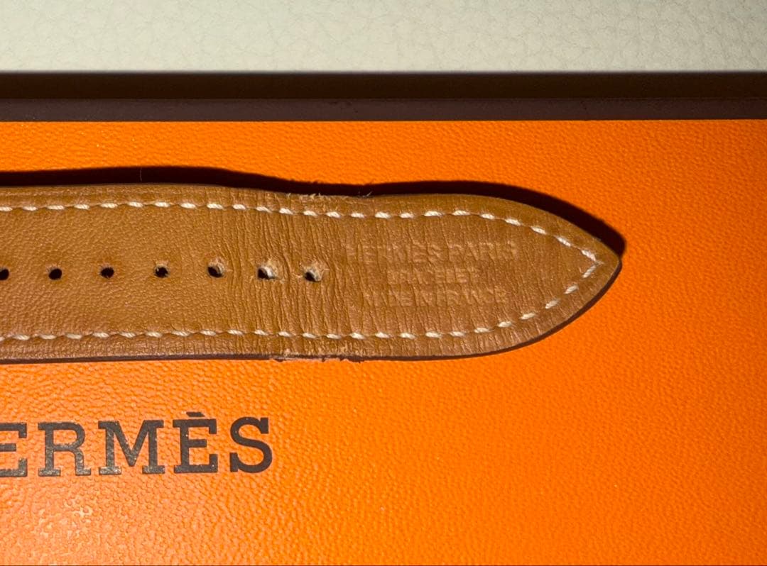 ねこ）HERMESドゥブルトゥールステンレススチールバックル（40㎜）