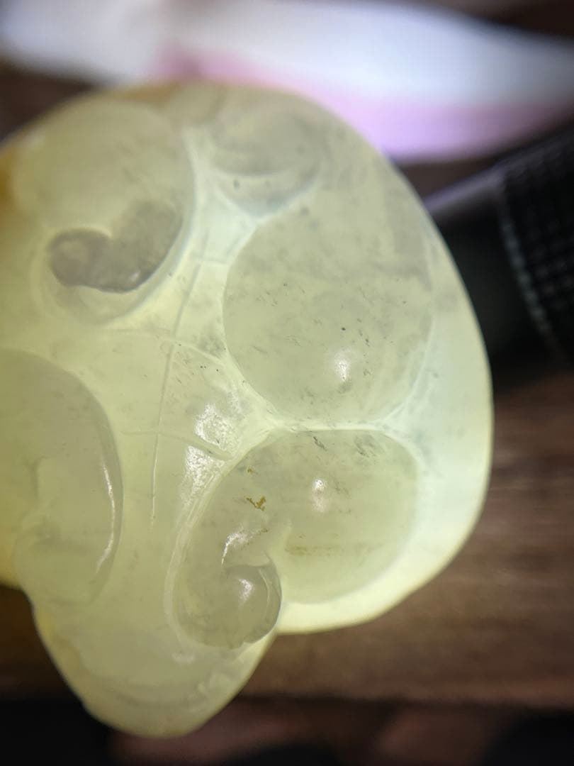 本物和田玉★子料★青花黄皮！招財モチーフ龍亀証明書付き03 新疆和田玉