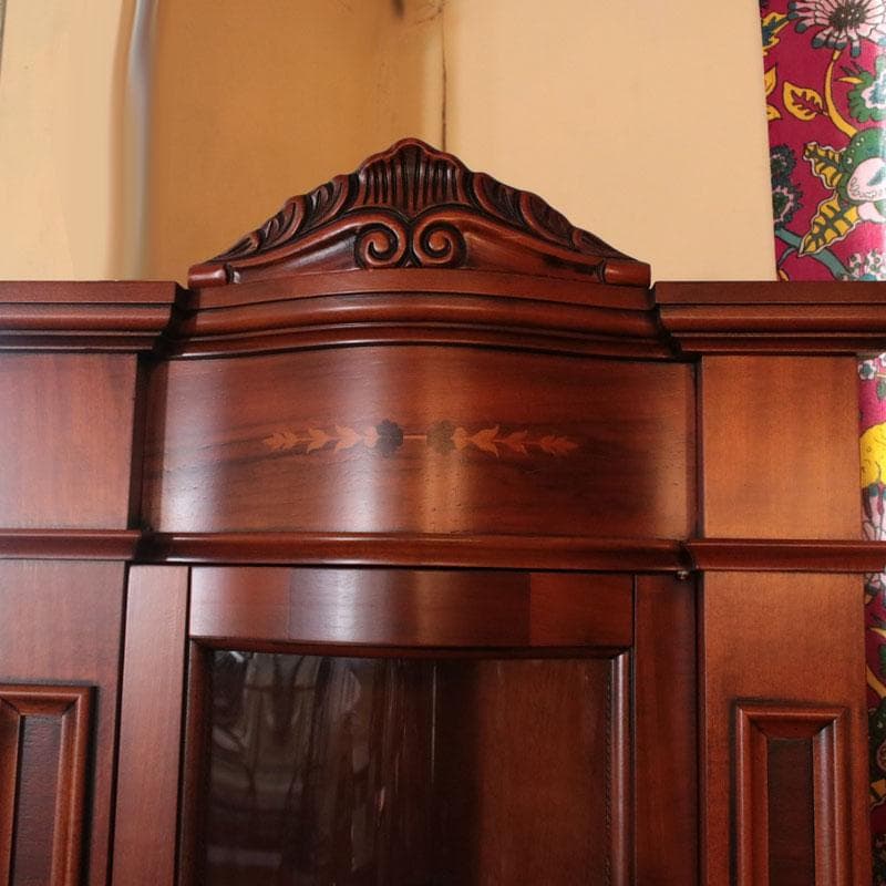 コーナーガラスキャビネット 食器棚 ヴィンテージ 西洋家具 122-311