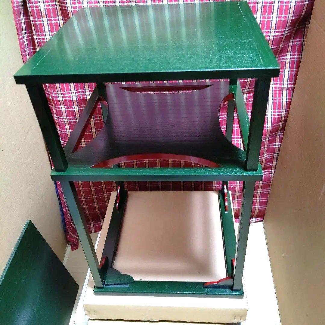 糸巻棚、青漆爪紅、桐製、ちか11番