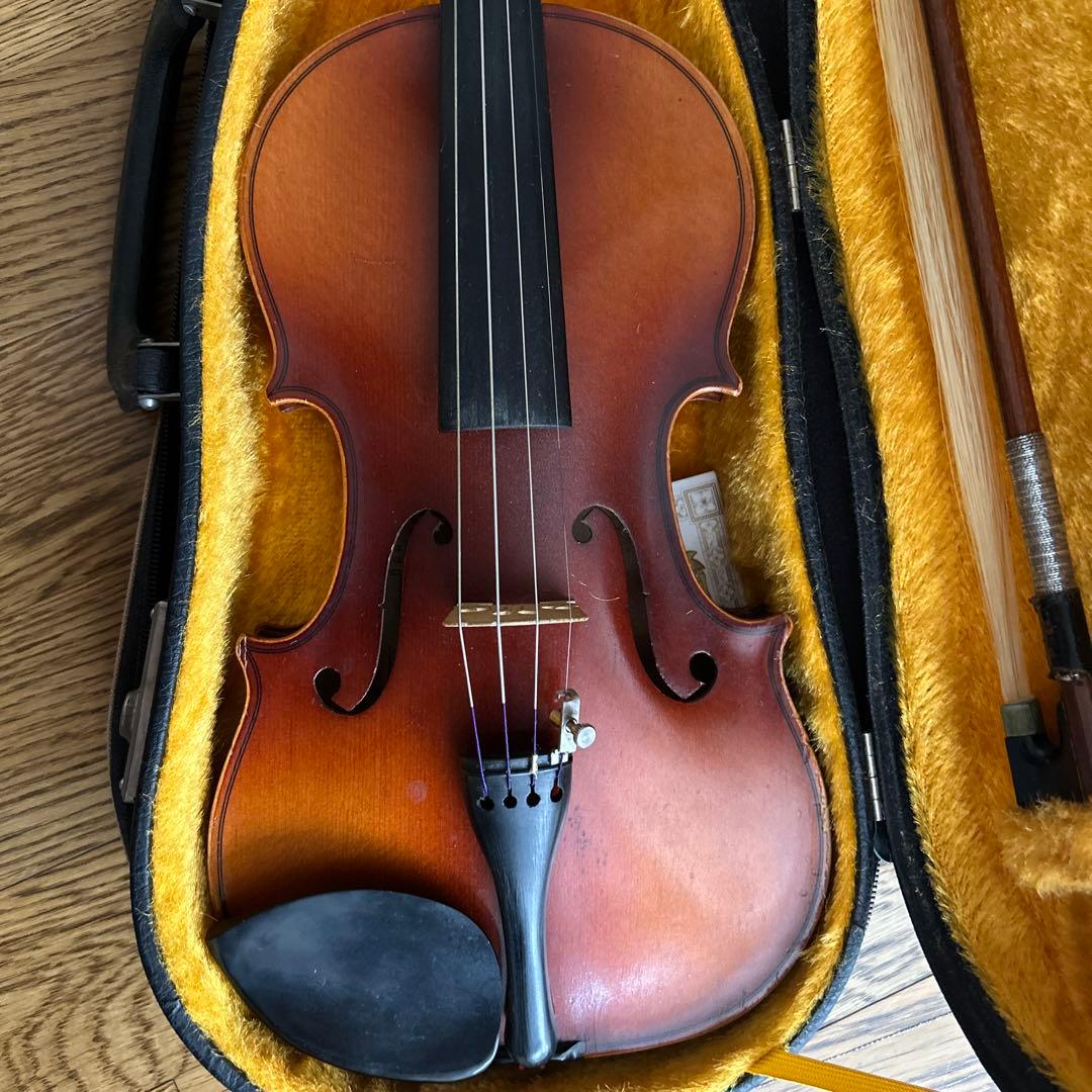 【子供バイオリン】[スズキバイオリン]弓、ケース、肩当て付き 1/4サイズ