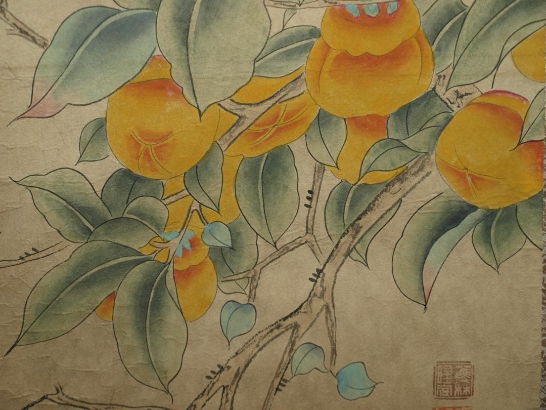 近代 肉筆保證 掛け軸　捲り中国古美術 古董品 BD328A12-1