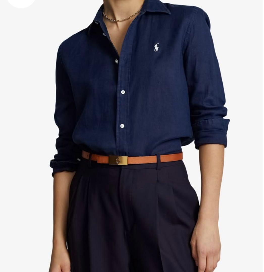 新品タグ付きPolo Ralph Lauren ネイビー長袖シャツ サイズ2