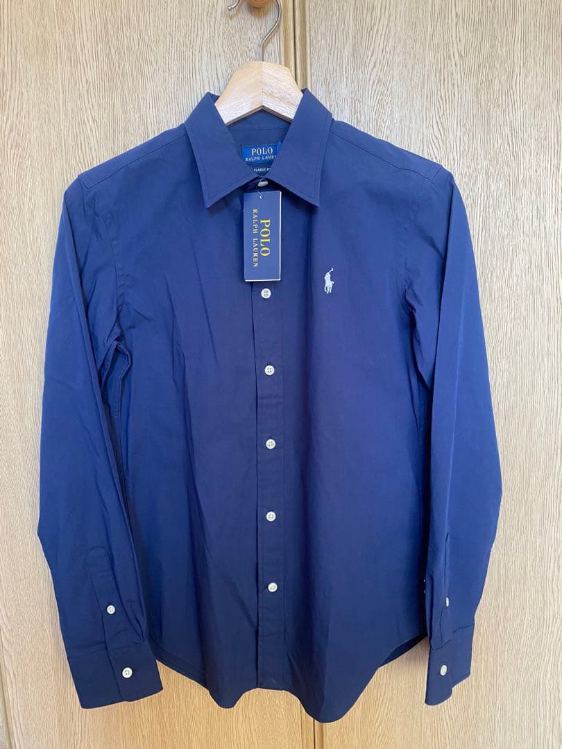 新品タグ付きPolo Ralph Lauren ネイビー長袖シャツ サイズ2