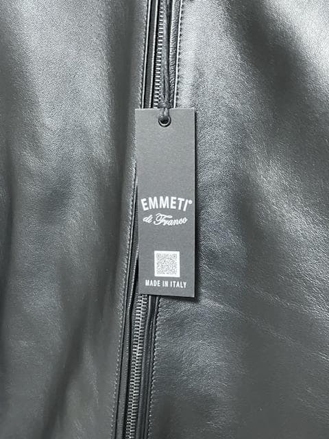 新品訳有 EMMETI JURI シングルライダースジャケット 50 ブラック