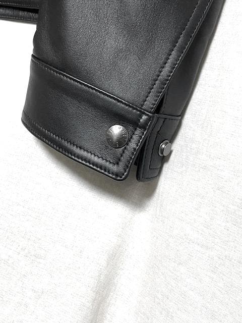 新品訳有 EMMETI JURI シングルライダースジャケット 50 ブラック