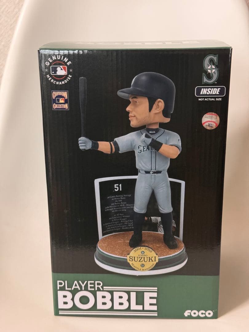 世界限定3000個　イチロー　MLB公式ボブルヘッド　シリアルあり