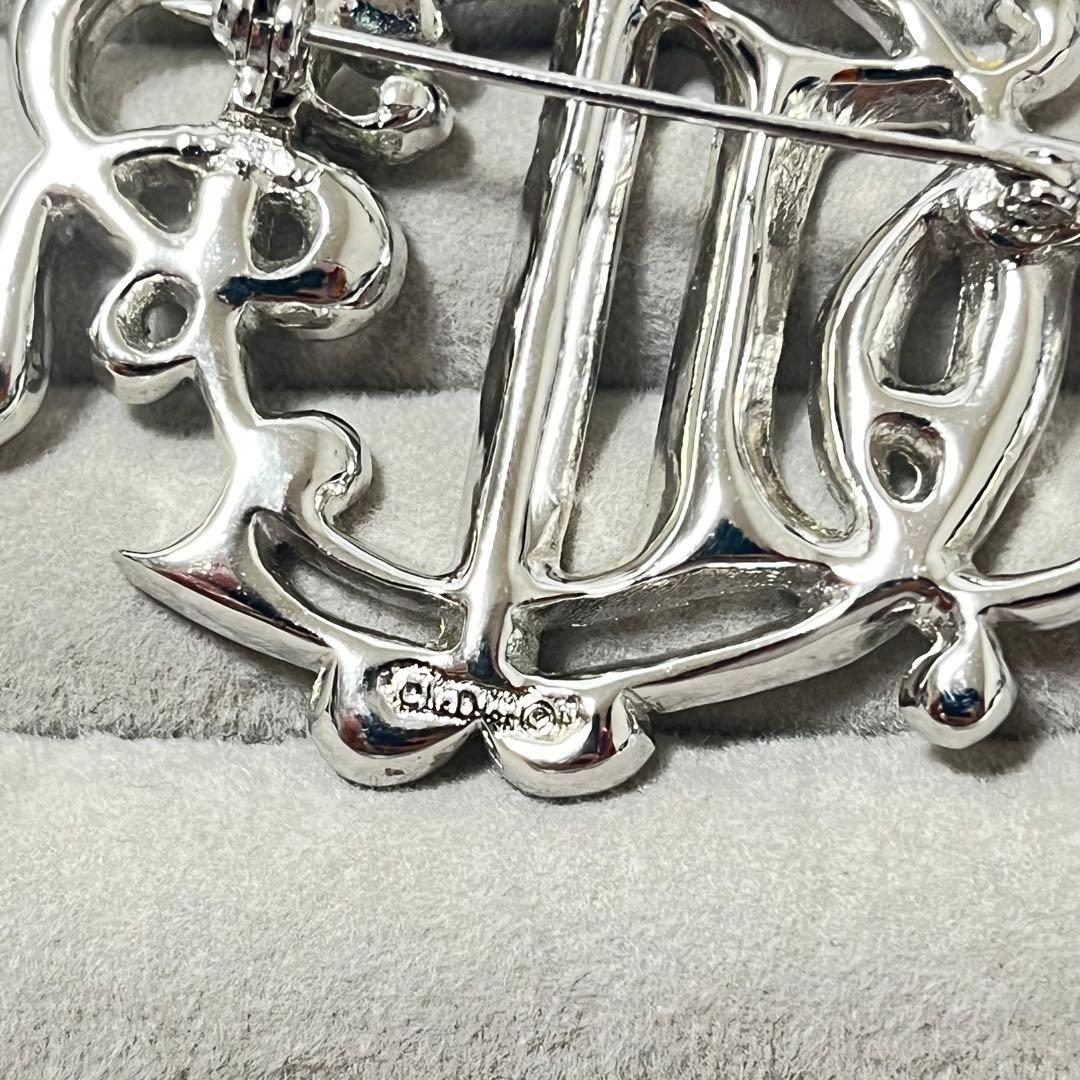 専用　ディオールDIOR 旧ロゴ　エンブレム　ブローチ　ラインストーン