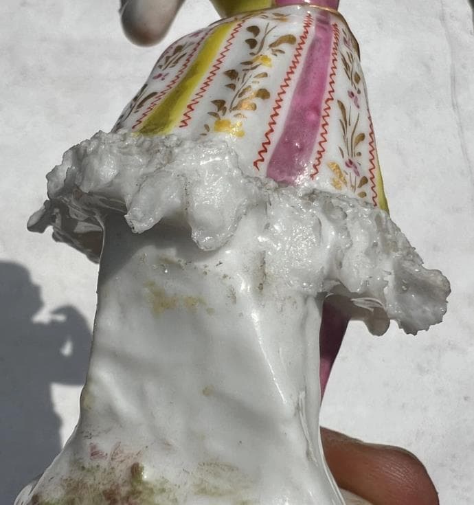 #3872 【可愛い置き物】マイセン Meissen 手描きのコロンバイン像