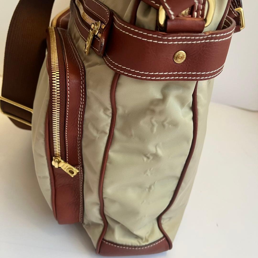 ✨未使用級✨　HUNTING WORLD ビジネスバッグ　レザー　ベージュ系