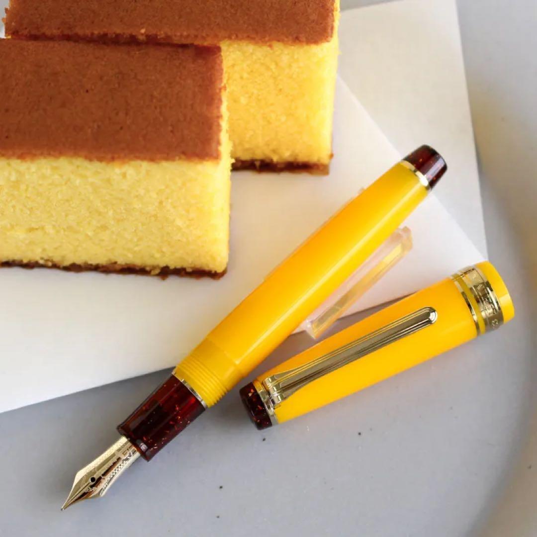 【限定】カステラ万年筆　セーラー万年筆　プロギアスリム　太字　石丸文行堂