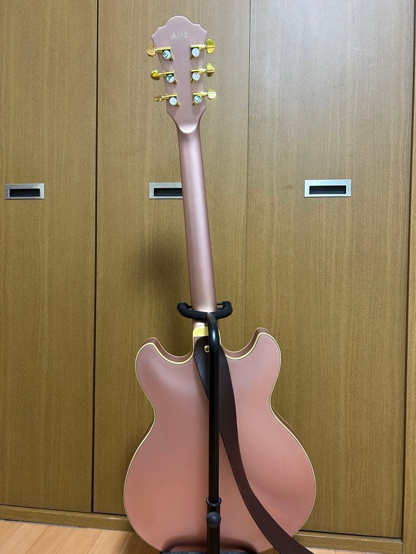 美品　Ibanez セミアコースティックギター ピンク