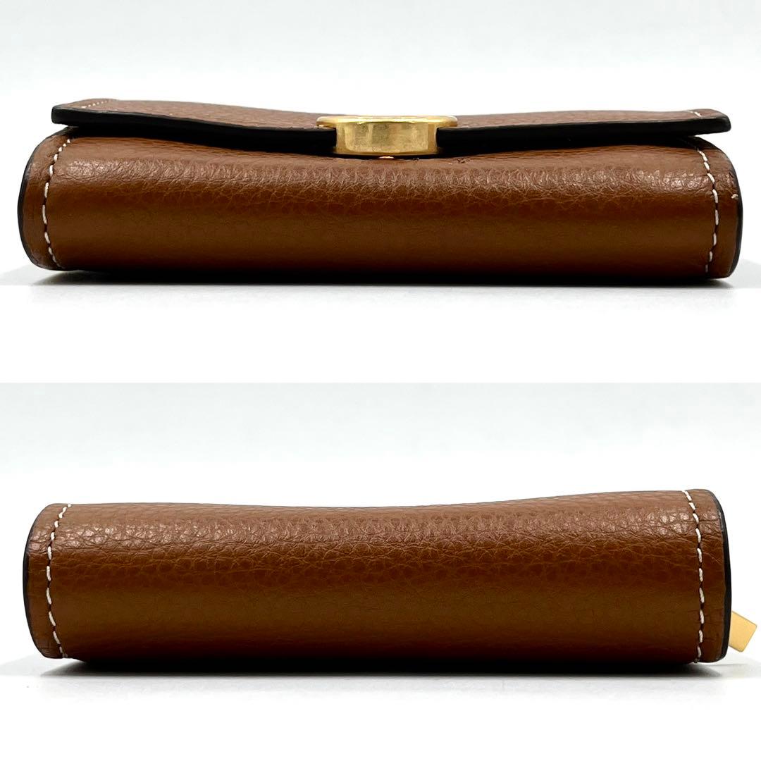 完売品・未使用保管品 トリーバーチ エレノア 折り財布 ケース レザー 茶