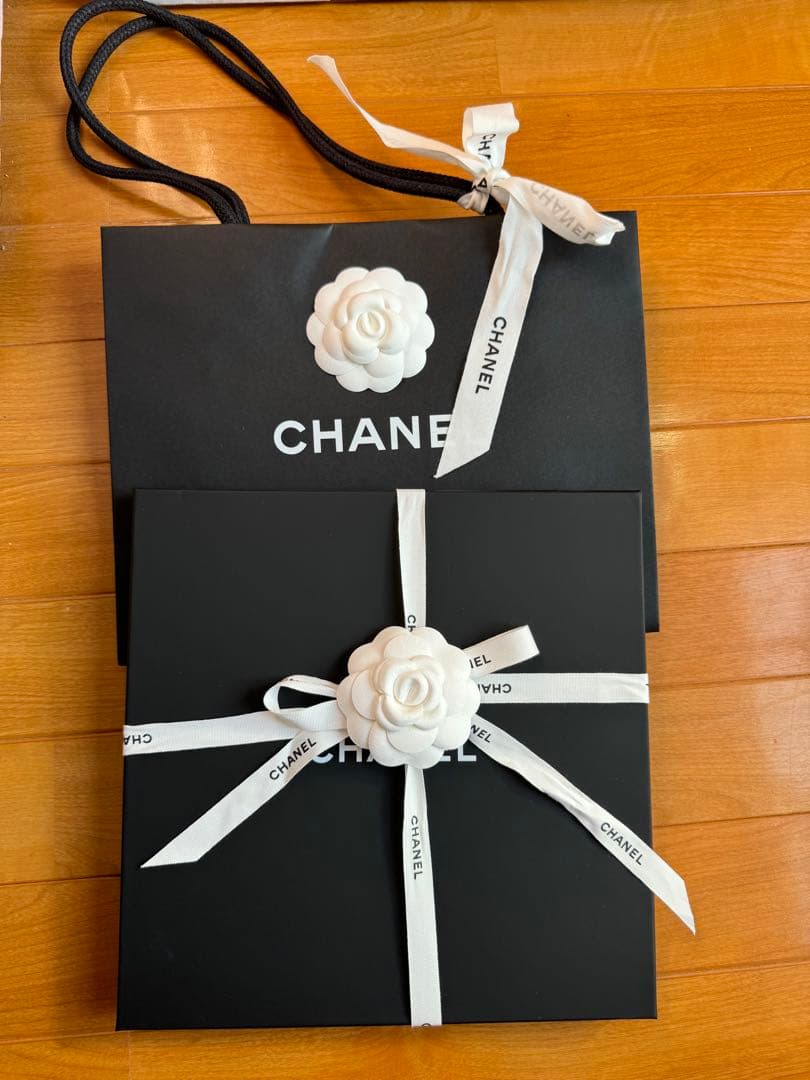 正規 CHANEL 24秋冬限定 ロゴ ニット帽 ウール 黒 24K ニット帽