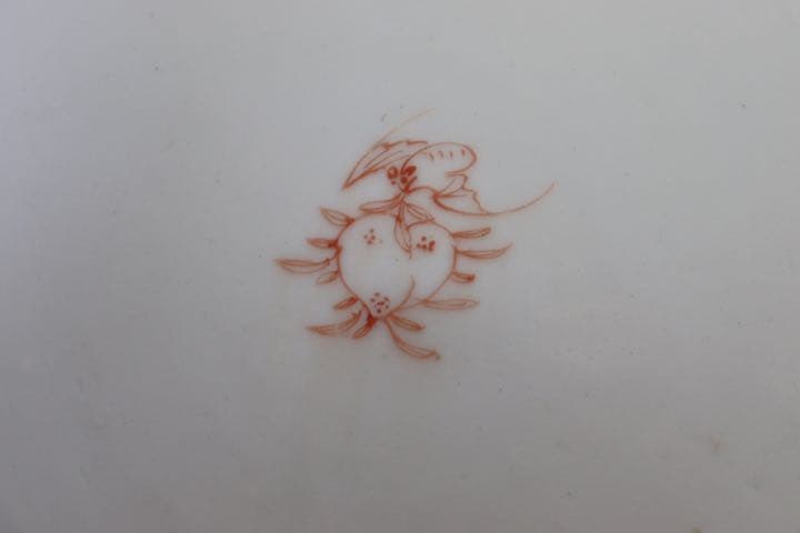 中国　清朝期　粉彩四君子鑑賞大皿①　アンティーク　送料込み0621