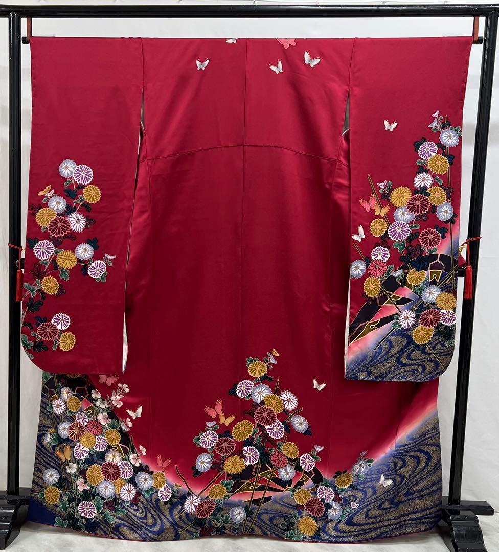 振り袖　フルセット　長襦袢付　金彩加工　刺繍入り　679