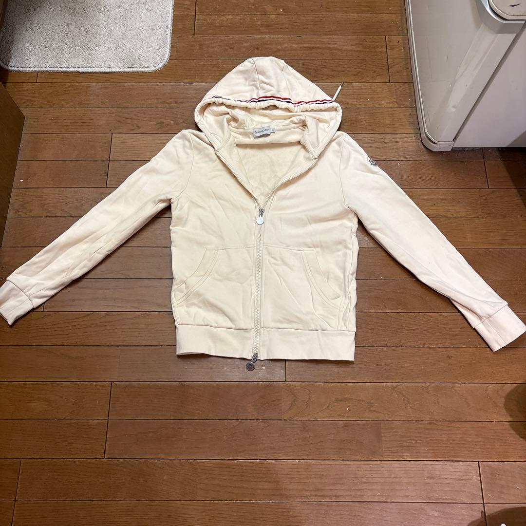 MONCLER フード付きパーカー S アイボリー