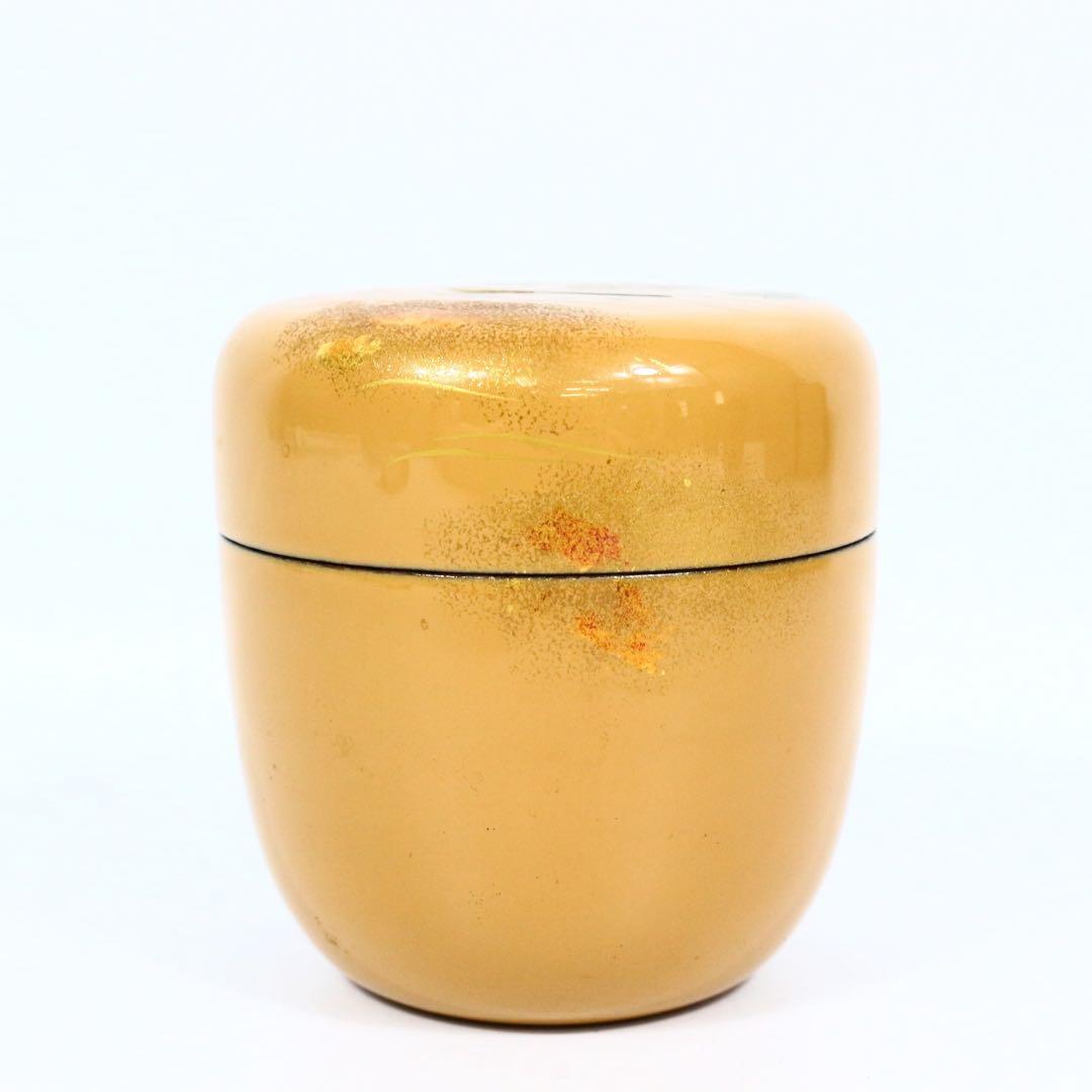 峯清 鳥蒔絵 四種茶器 共箱 螺鈿細工入 木製 棗 茶道具