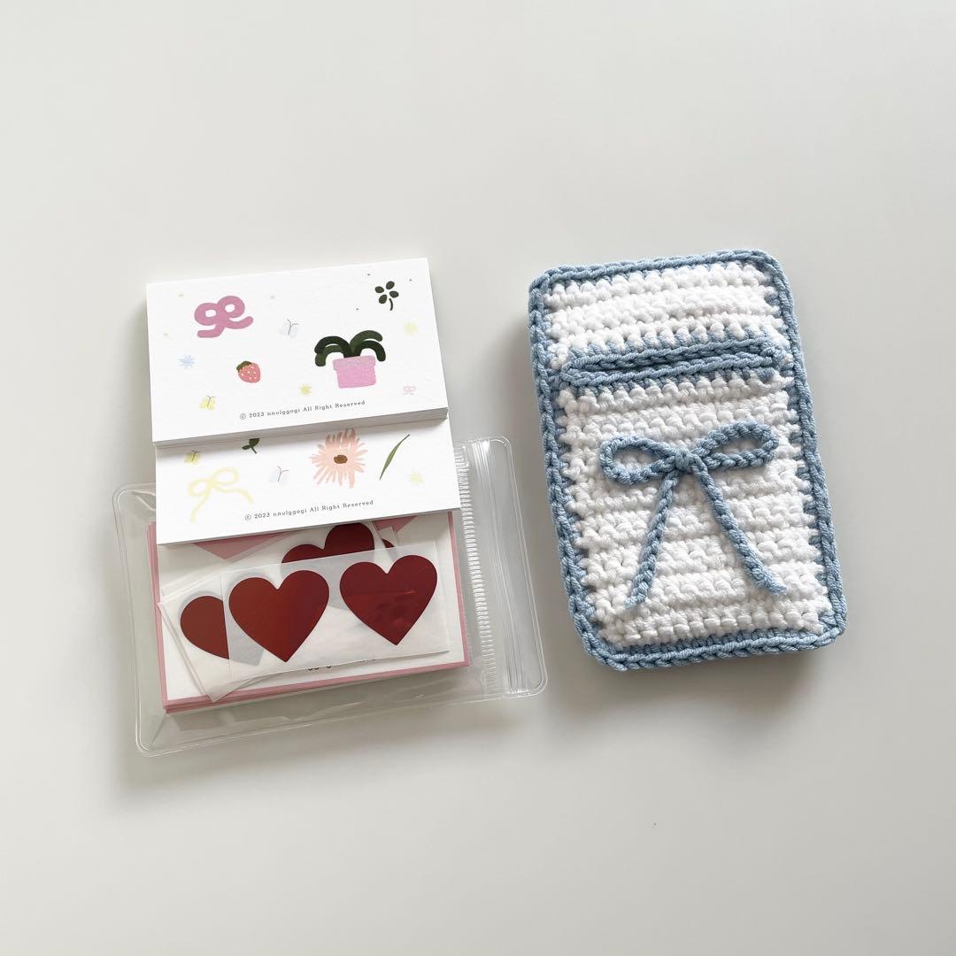 早い者勝　韓国　バインダー　貯金　リフィル　スクラッチカード　カードケース　毛糸