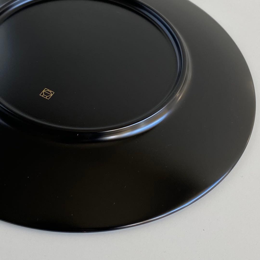 新品未使用品 山田平安堂 プレート大 2枚セット 海龍 飾皿 漆器