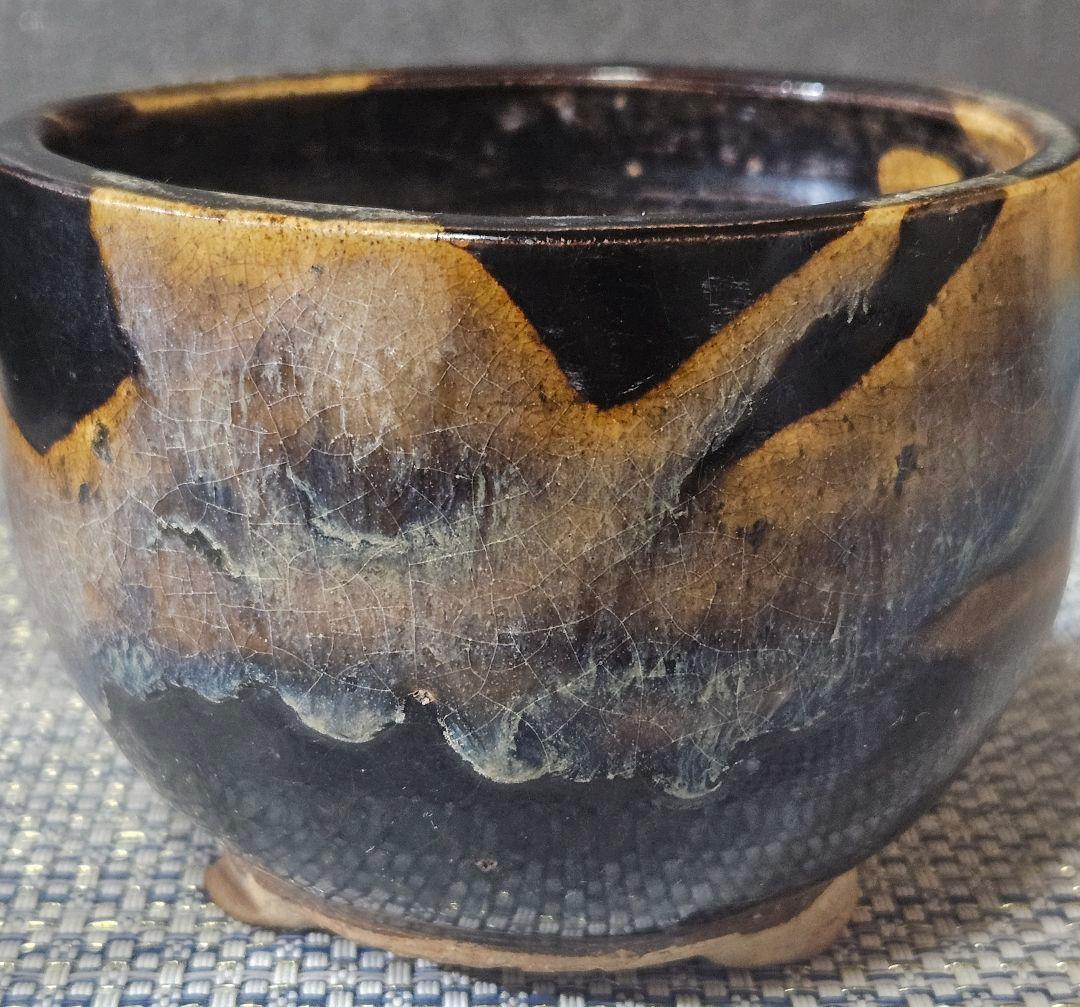 【名品❗】時代古作　中国古陶磁　南宋時代頃　吉州窯　玳玻天目　茶碗　香炉