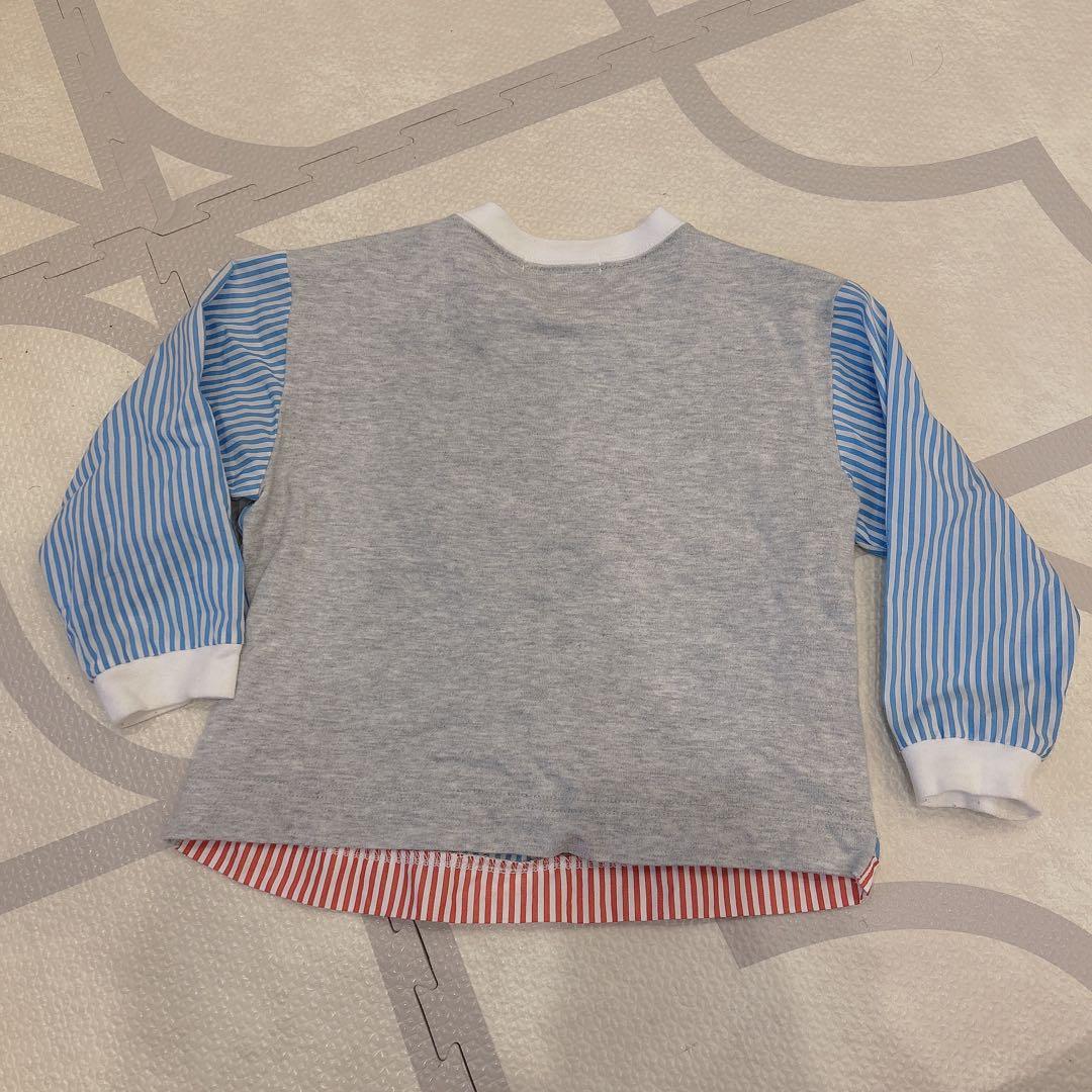 familiar ストライプ 長袖Tシャツ 90cm