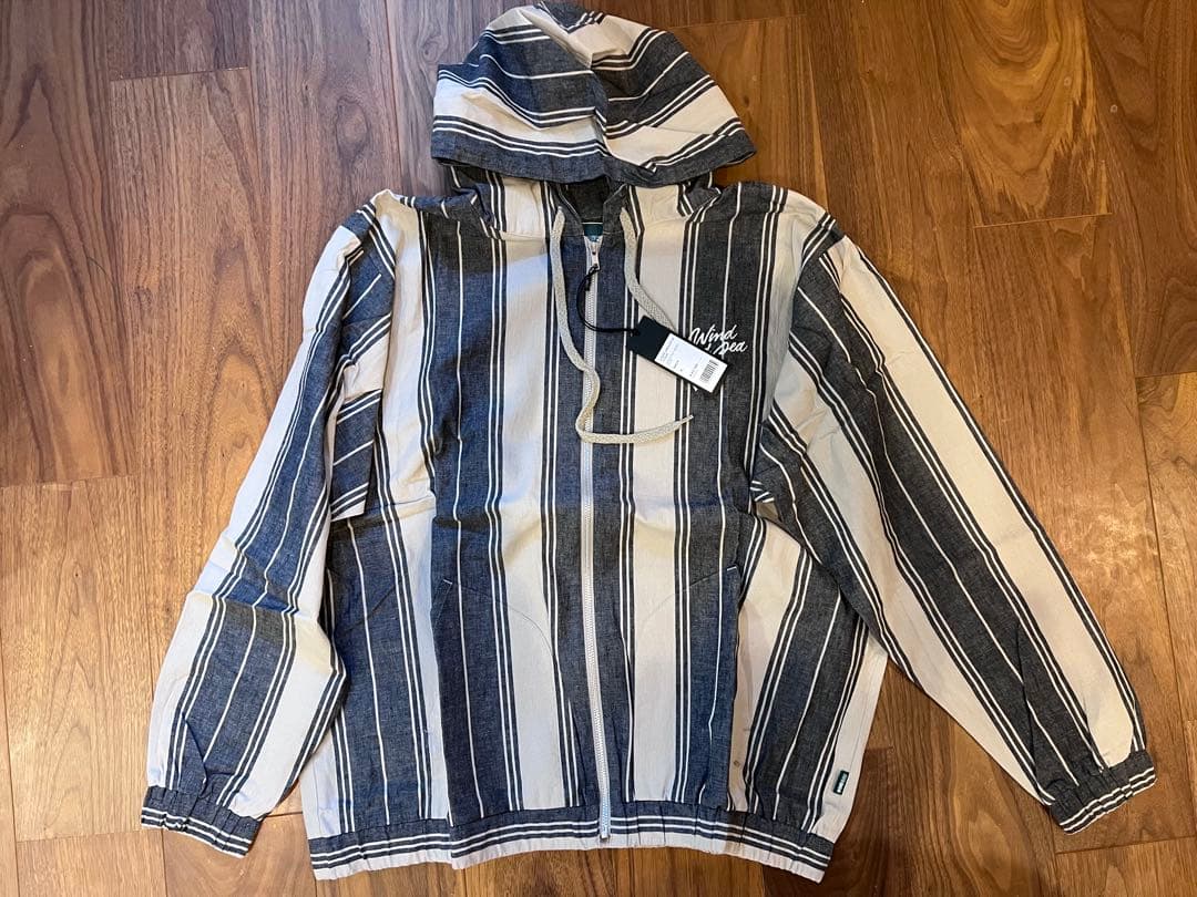 トップス WDS STRIPE LINEN ZIP UP HOODIE