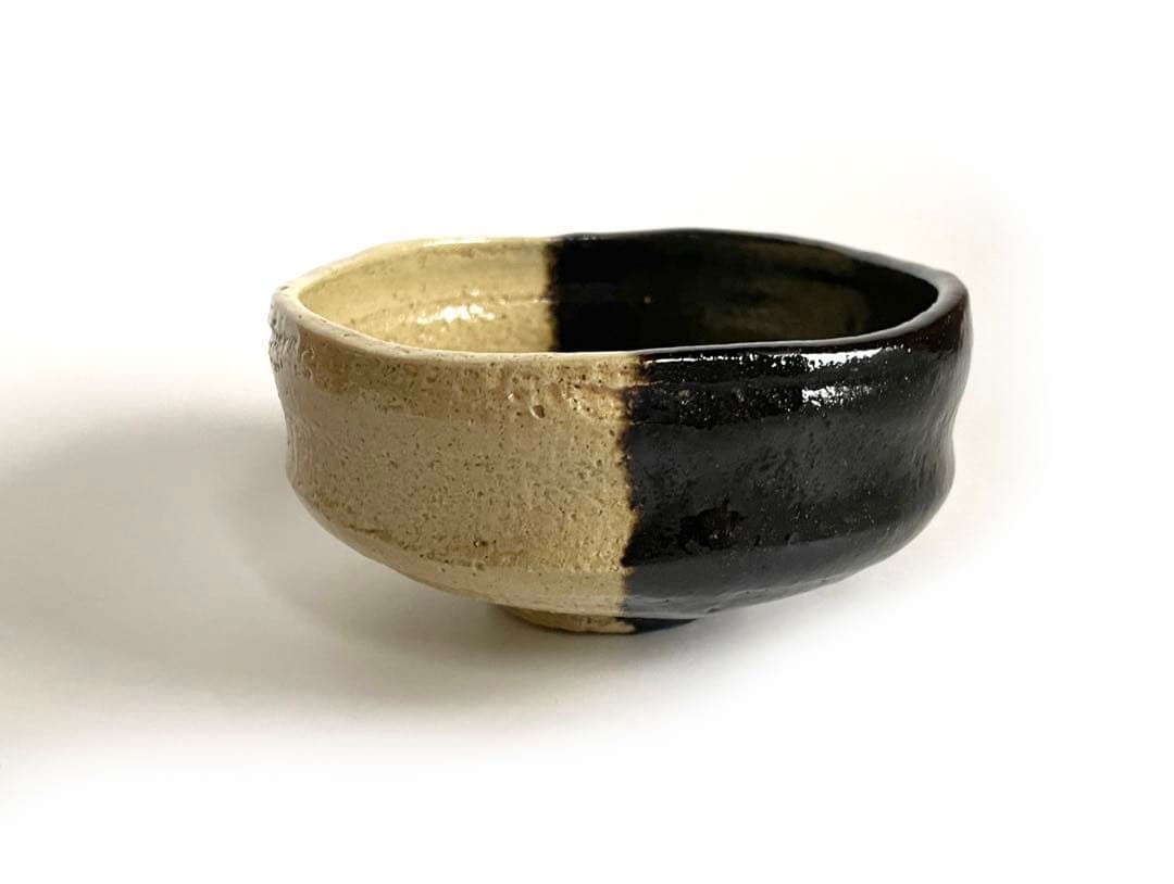 陶芸家　楽吉左衛門　楽了入？　掛分　茶碗　楽焼　箱書なし　茶道具