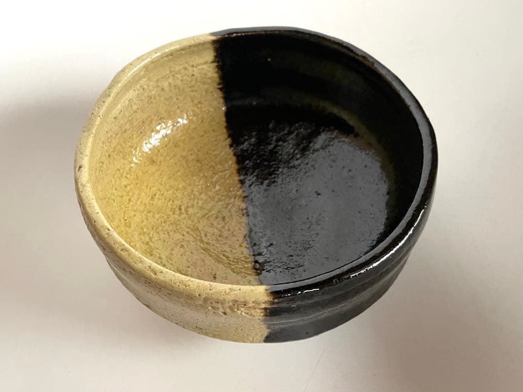 陶芸家　楽吉左衛門　楽了入？　掛分　茶碗　楽焼　箱書なし　茶道具