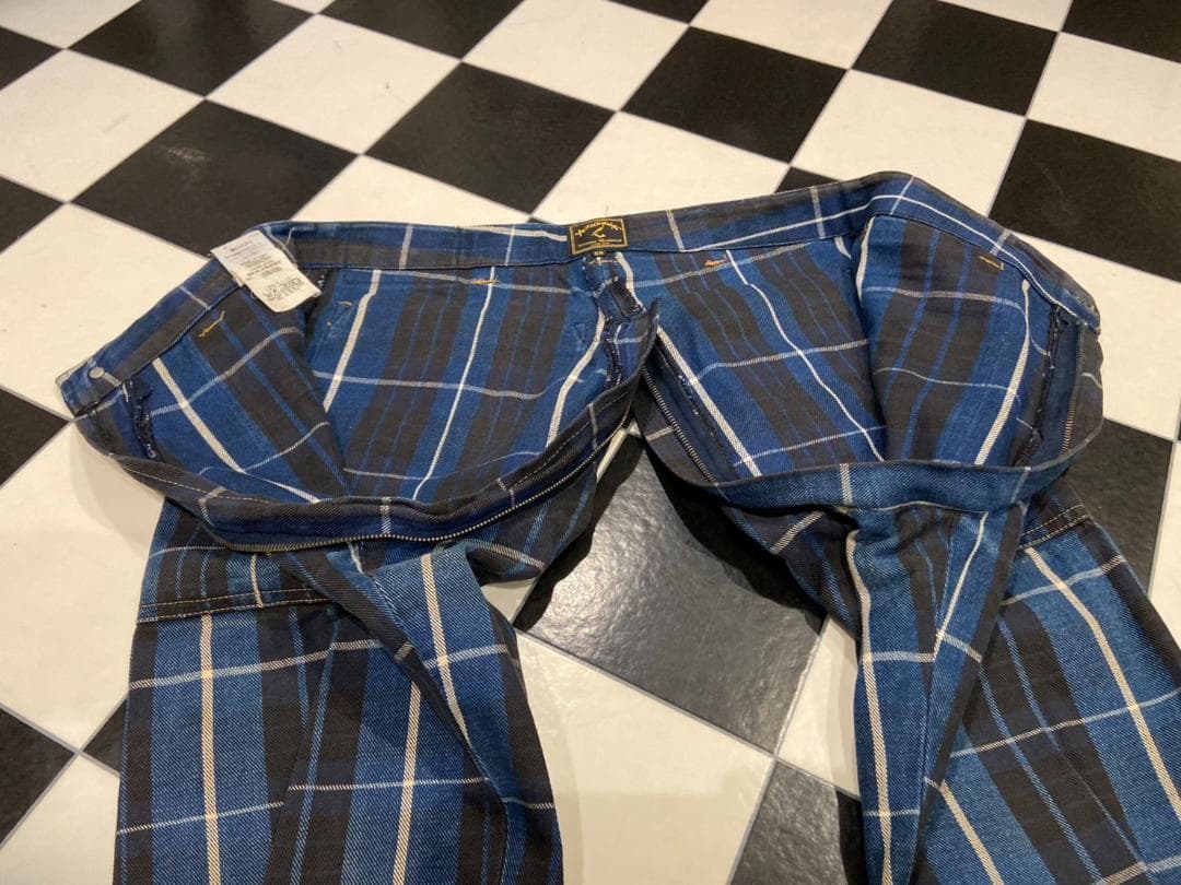 ◇ヴィヴィアンウエストウッド アングロマニア チェック ボンテージパンツ ブルー