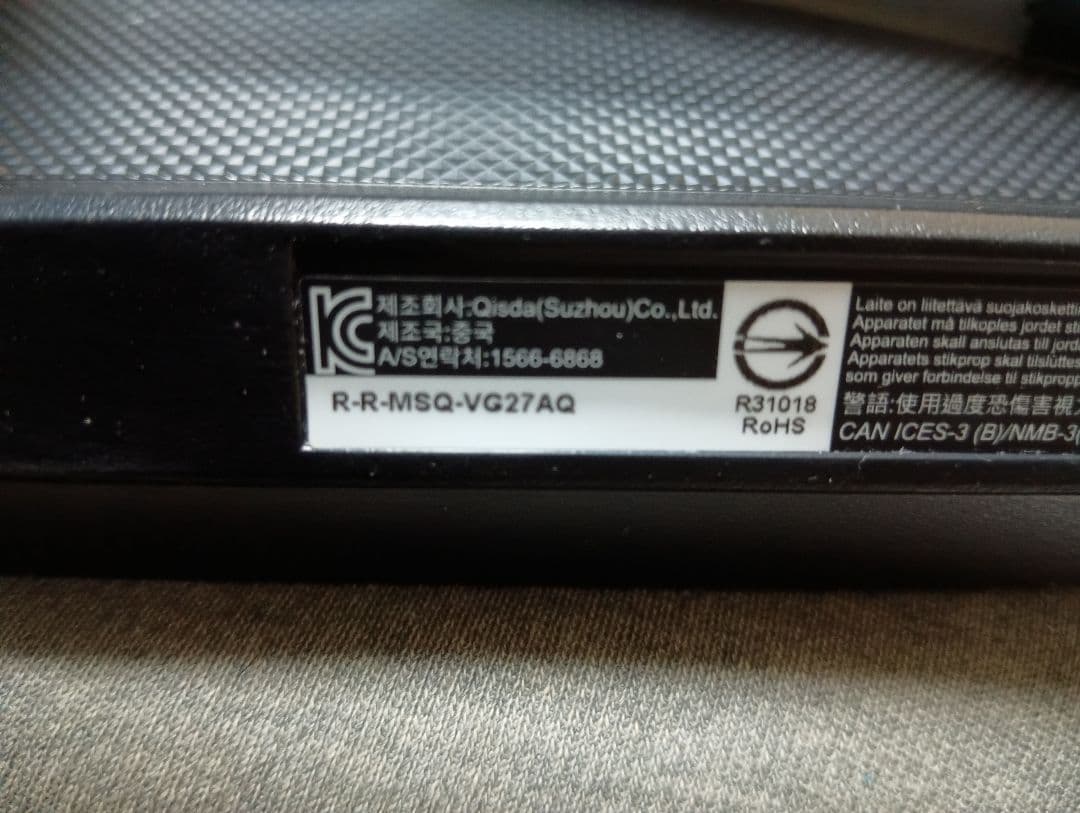 ASUS ゲーミングモニター ・VG27AQ・ 2021年製