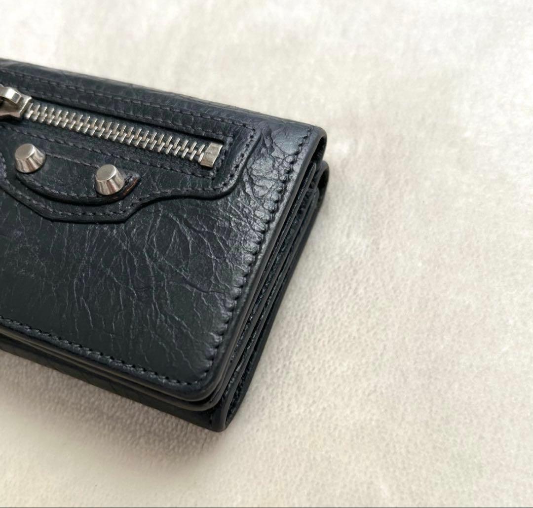 バレンシアガ 三つ折り財布 クラシックミニ グレー